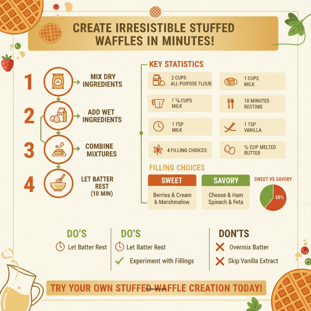 stuffed waffle recipe - Data Infographic and Statistics