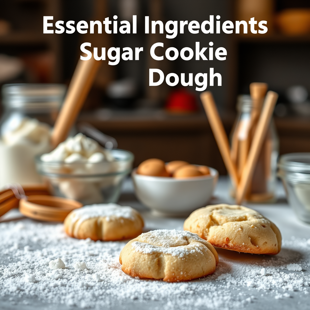 Essential Ingredients for Sugar Cookie Dough - sugar cookie dough recipe