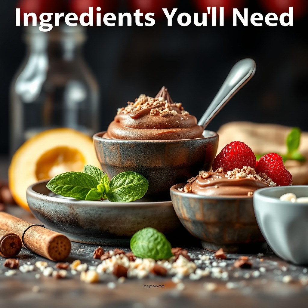 Ingredients You'll Need - sugar free chocolate mousse recipe