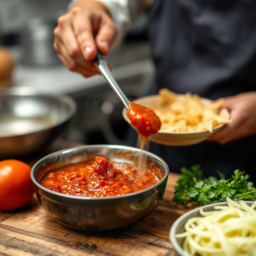 Step-by-Step Cooking Process - sunday sauce recipe