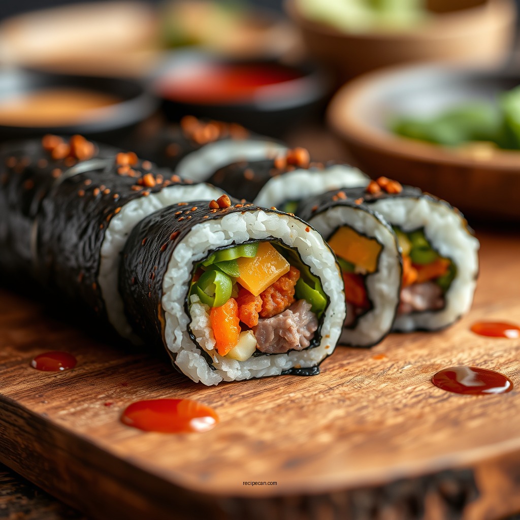 Choosing Your Fillings - sushi recipe roll