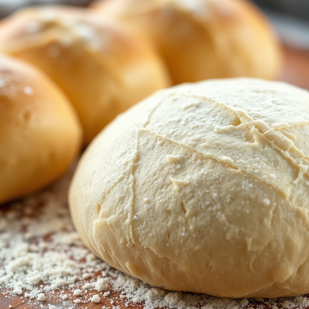 Kneading and Rising the Dough - sweet dinner rolls recipe