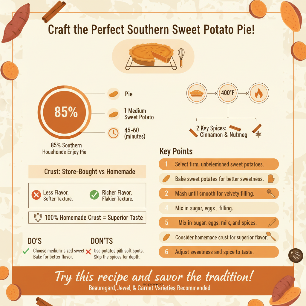 sweet potato pie recipe southern - Data Infographic and Statistics