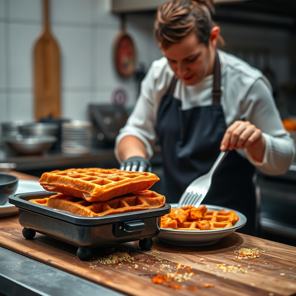 Preparing the Sweet Potatoes - sweet potato waffles recipe