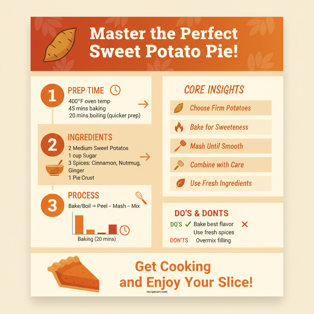 sweet potatoe pie recipe - Data Infographic and Statistics