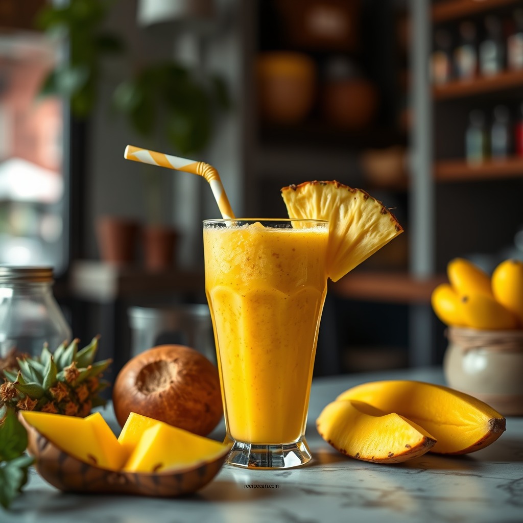 Tropical Mango Pineapple Delight - sweet smoothie recipes