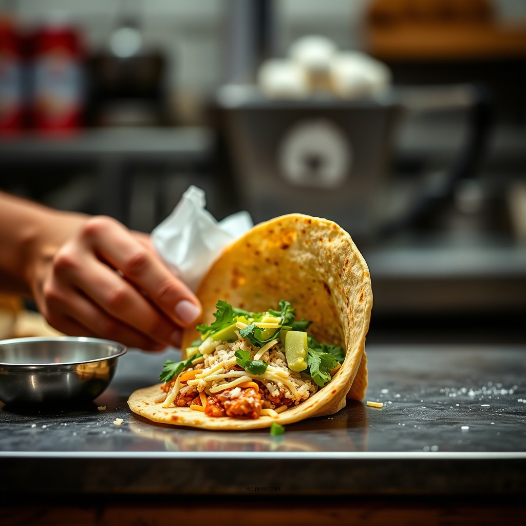 Preparing the Filling - taco bell crunch wrap recipe