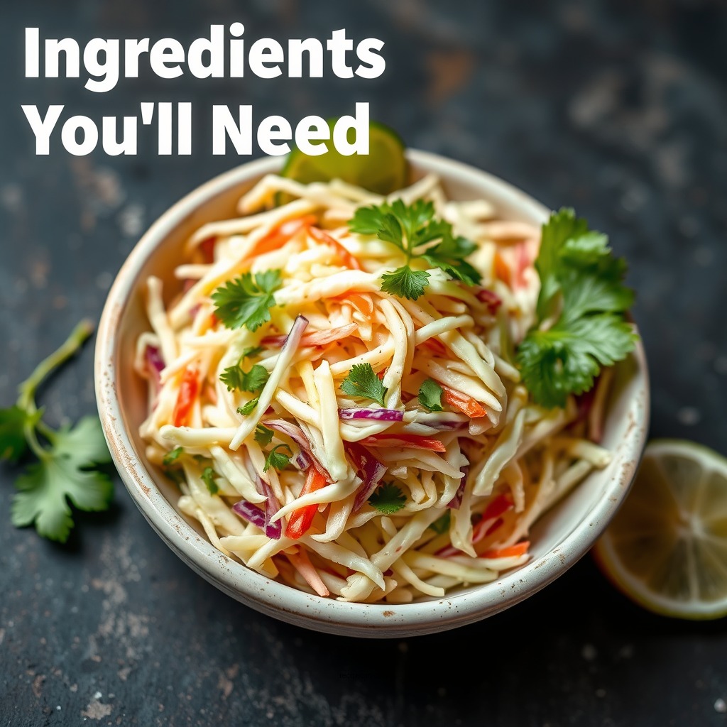 Ingredients You'll Need - taco coleslaw recipe