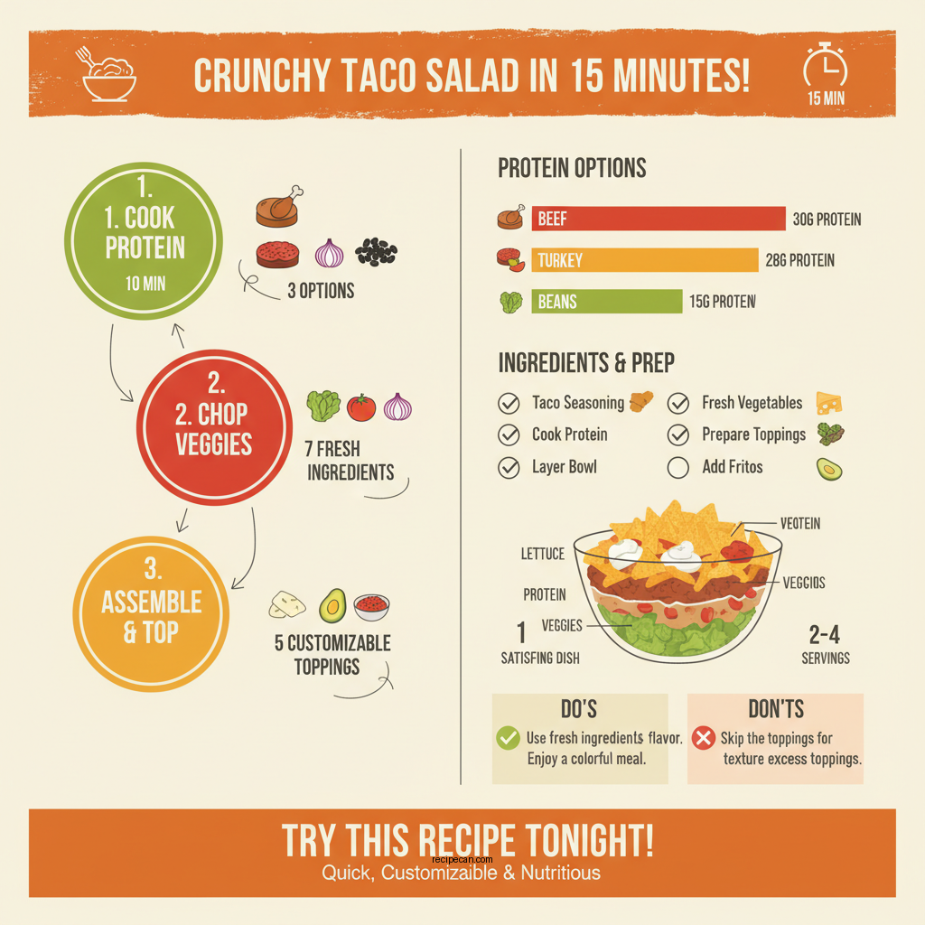 taco salad recipe with fritos - Data Infographic and Statistics