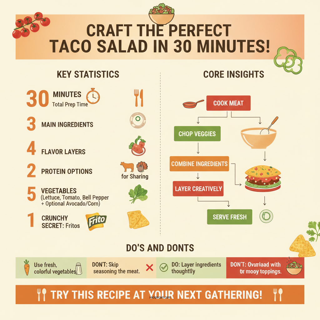 taco salad with fritos recipe - Data Infographic and Statistics