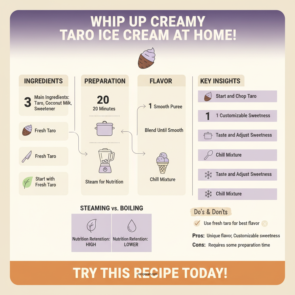 taro ice cream recipe - Data Infographic and Statistics