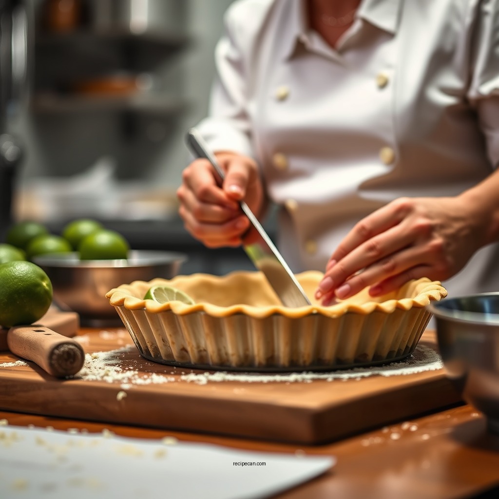 Preparing the Crust - tart key lime pie recipe