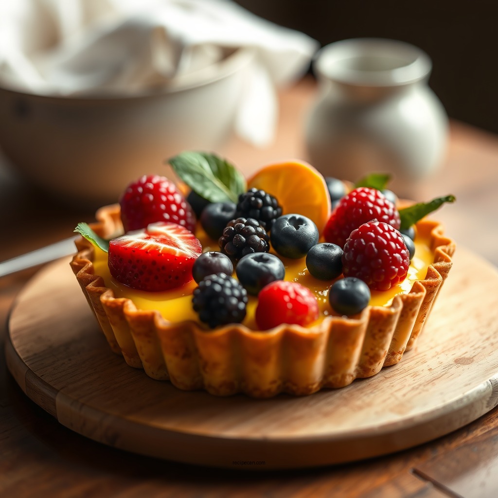 Fruit-Topped Custard Tart - tart recipes custard