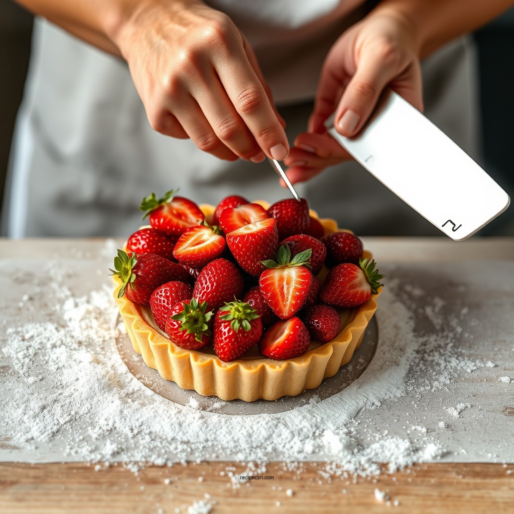 Preparing the Crust - tart strawberry recipe