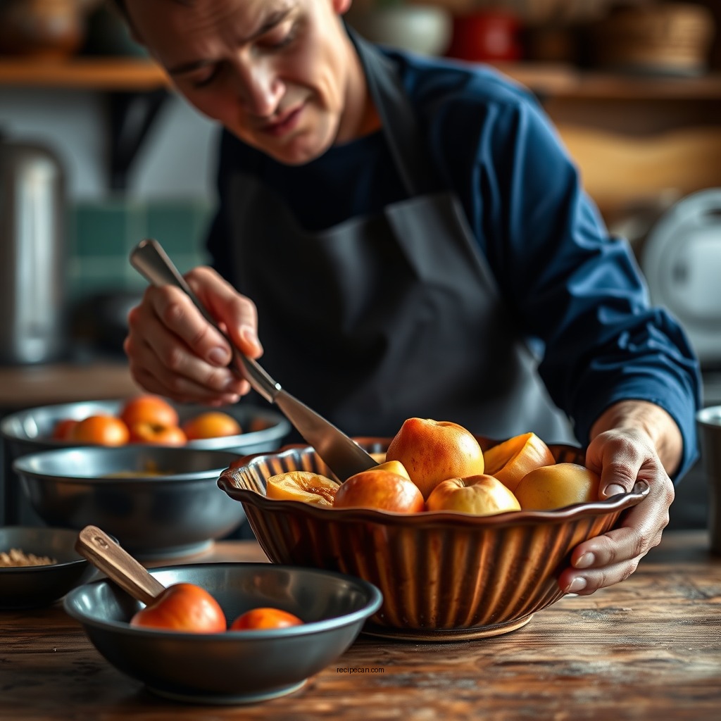 Preparing the Apples - tart ta tan recipe