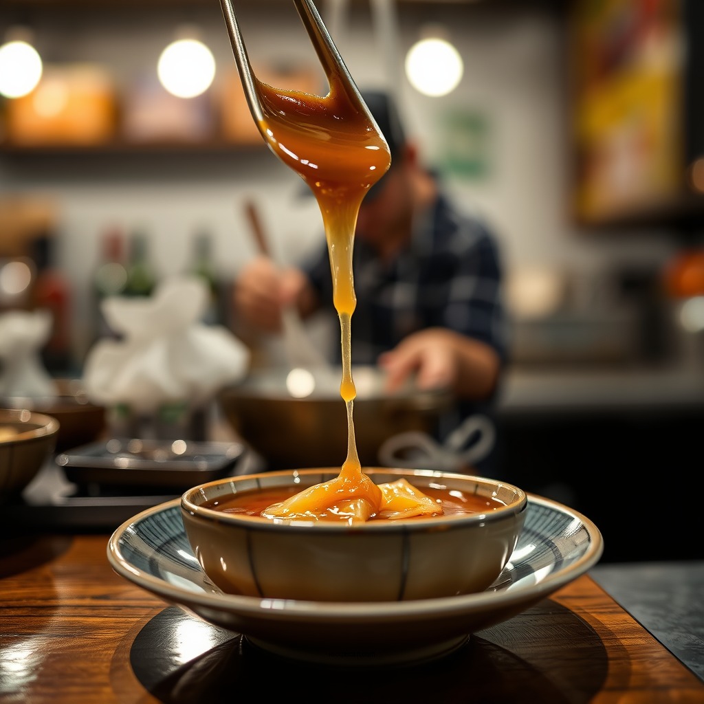 Preparing the Sauce - tempura sauce recipe