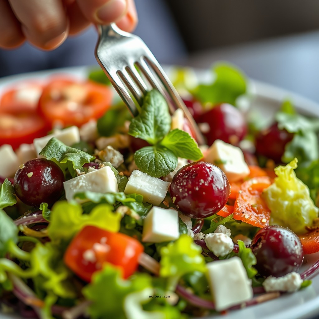 Assembling the Salad - tequilaberry salad recipe restaurant