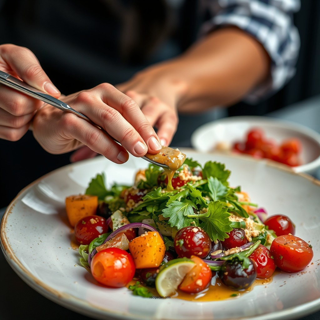 Dressing Preparation - tequilaberry salad recipe restaurant