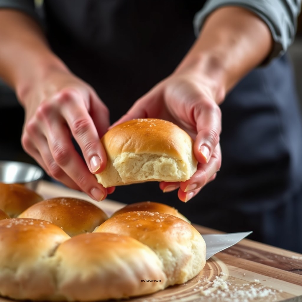 Shaping the Rolls - texas roadhouse roll recipe