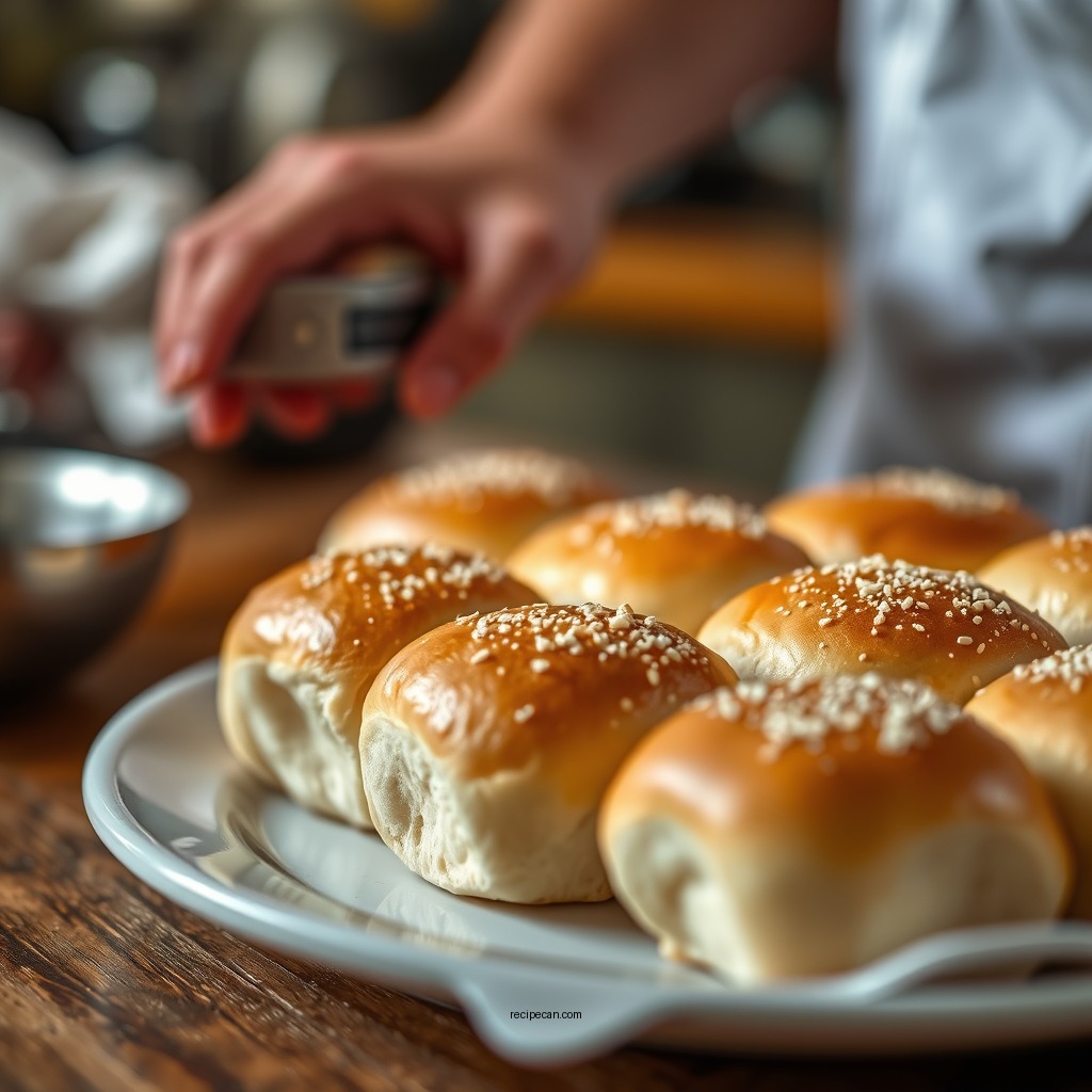 Baking the Rolls - texas roadhouse rolls recipe