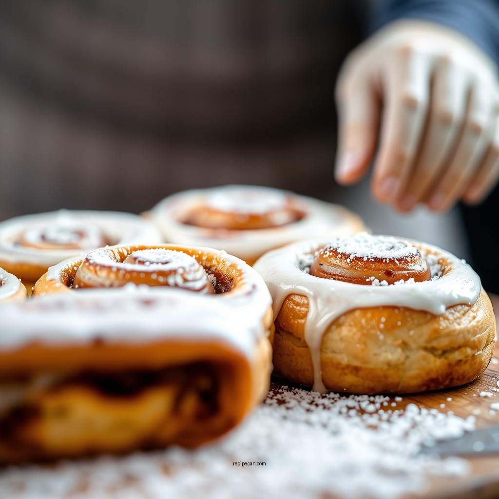 Rolling and Filling - tiktok cinnamon rolls recipe