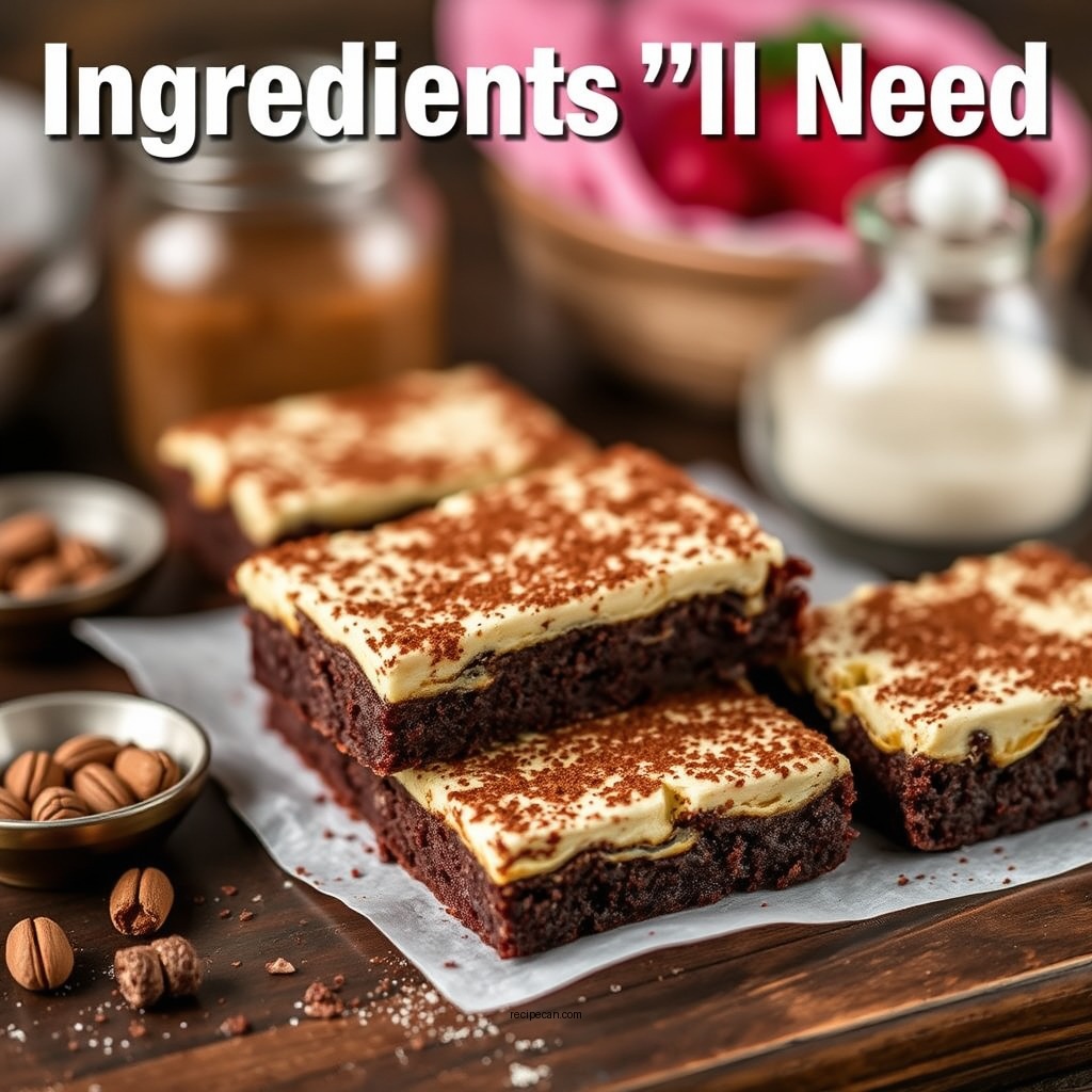 Ingredients You'll Need - tiramisu brownies recipe