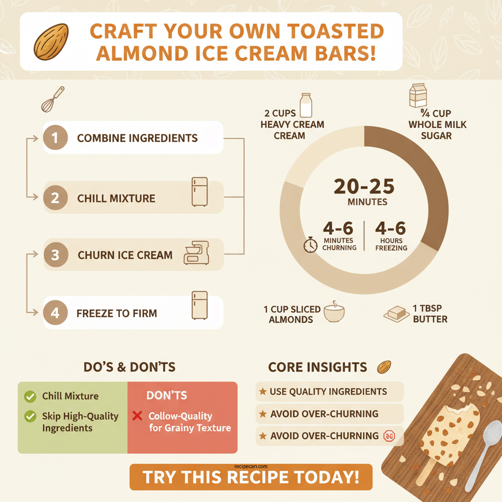 toasted almond ice cream bar recipe - Data Infographic and Statistics