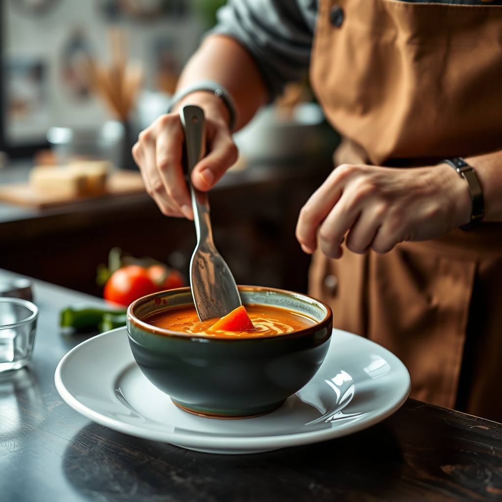 Preparation Steps - tomato and zucchini soup recipe