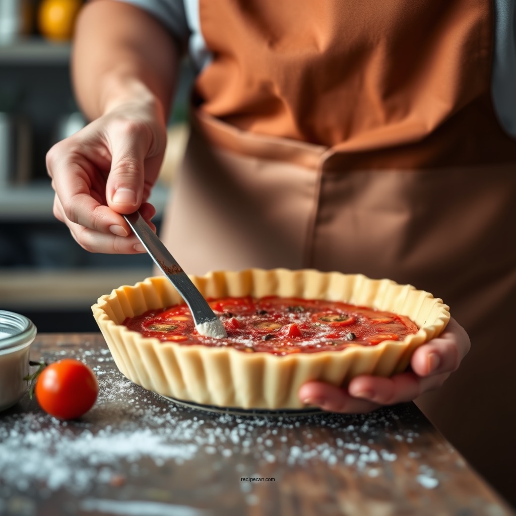 Making the Tart Crust - tomato tart recipe