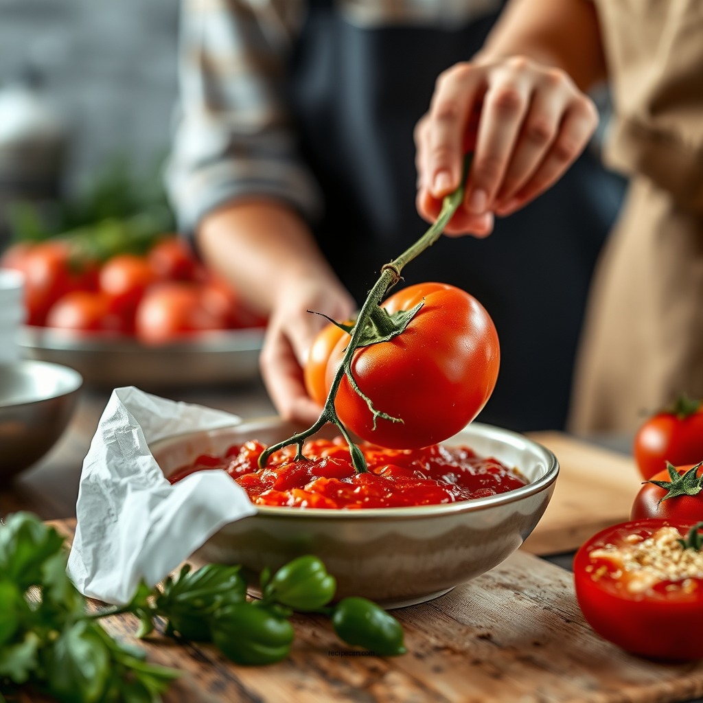Preparing Your Tomatoes - tomatoe sauce recipe