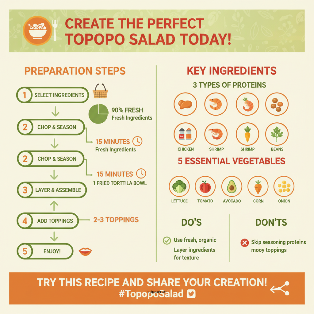 topopo salad recipe - Data Infographic and Statistics