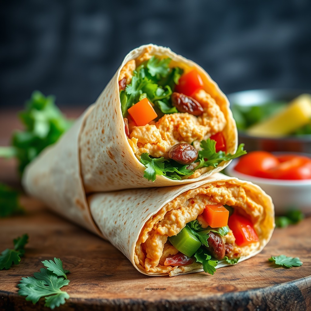 Veggie Hummus Wrap - tortilla sandwich wrap recipes