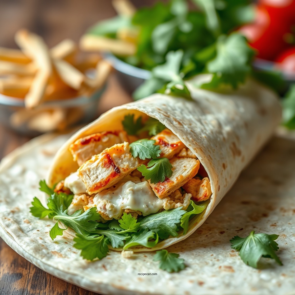 Classic Chicken Caesar Wrap - tortilla wrap recipes