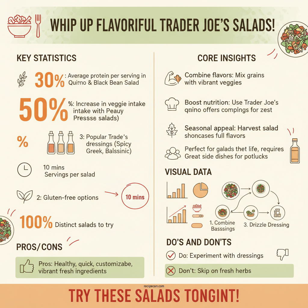 trader joe's salad recipes - Data Infographic and Statistics