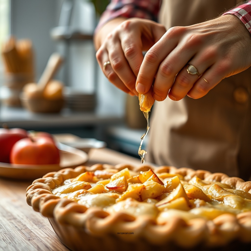 Making the Apple Filling - traditional apple pie recipe