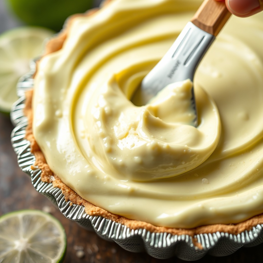Making the Filling - traditional key lime pie recipe