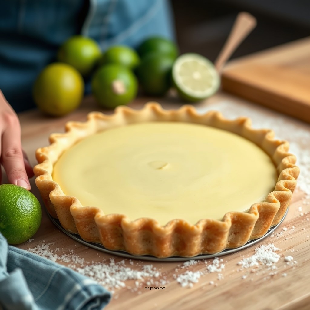 Preparing the Crust - traditional key lime pie recipe