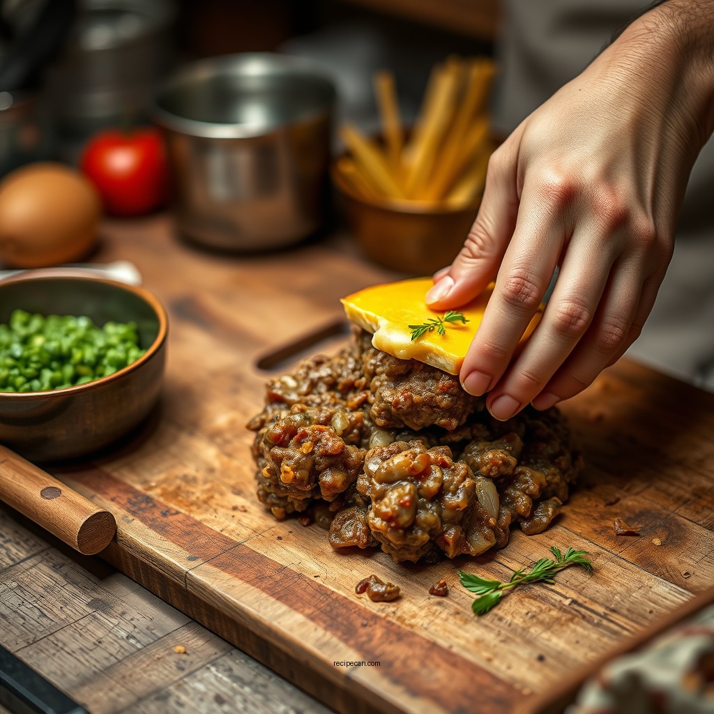 Preparing the Meat Filling - traditional shepherd's pie recipe