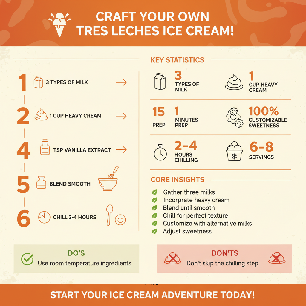 tres leches ice cream recipe - Data Infographic and Statistics