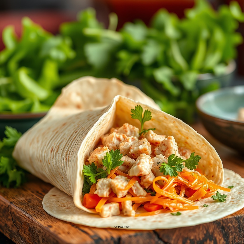 Preparing the Tuna Filling - tuna fish wrap recipe