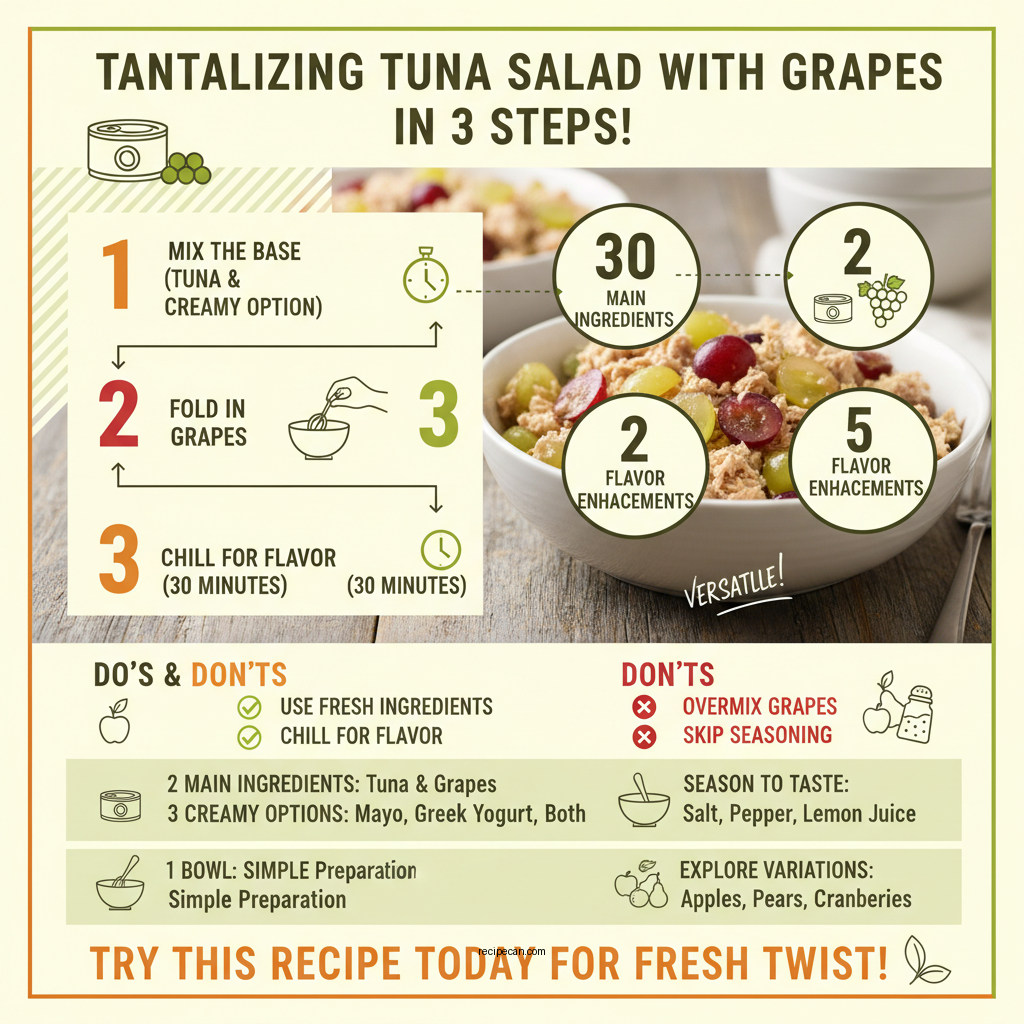 tuna salad with grapes recipe - Data Infographic and Statistics