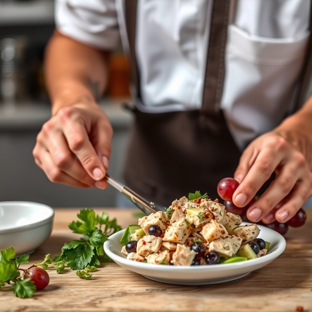 Preparation Steps - tuna salad with grapes recipe
