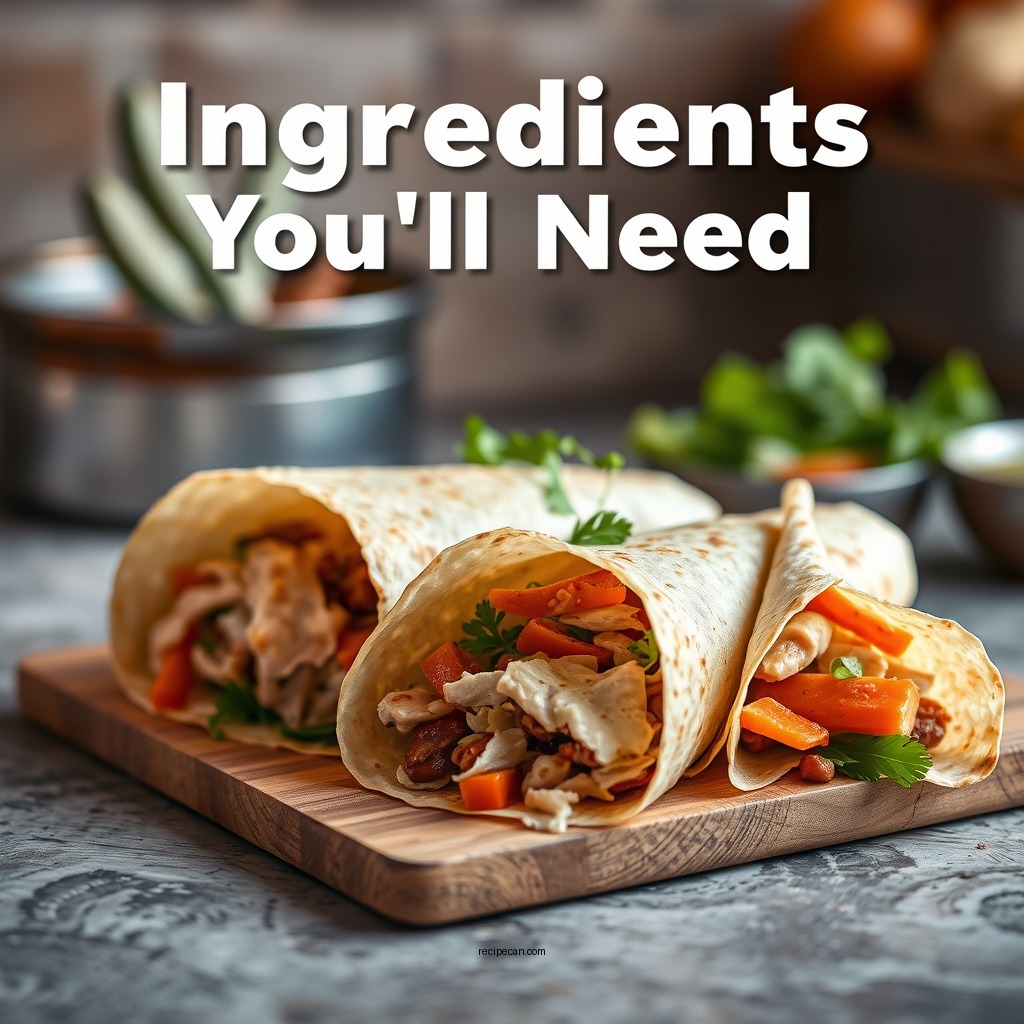 Ingredients You'll Need - turkey wraps recipe