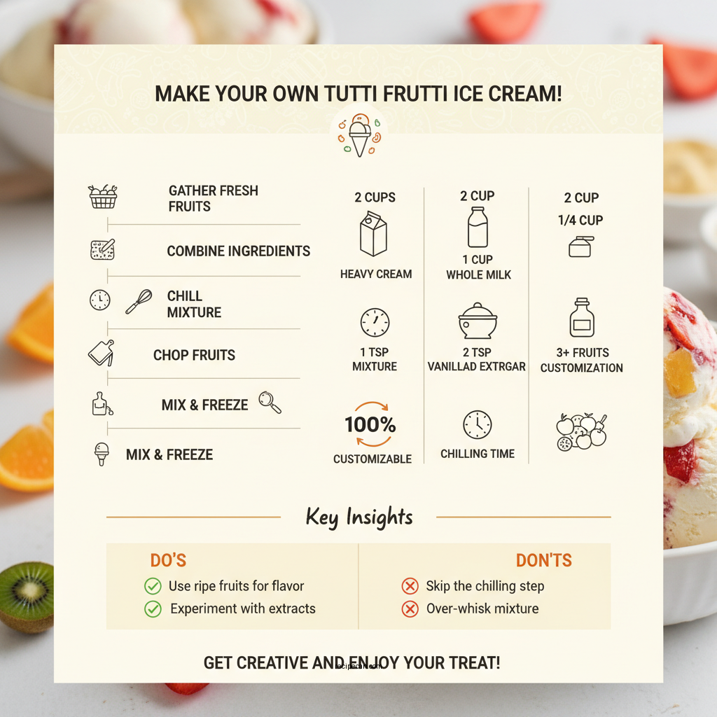 tutti frutti ice cream recipe - Data Infographic and Statistics