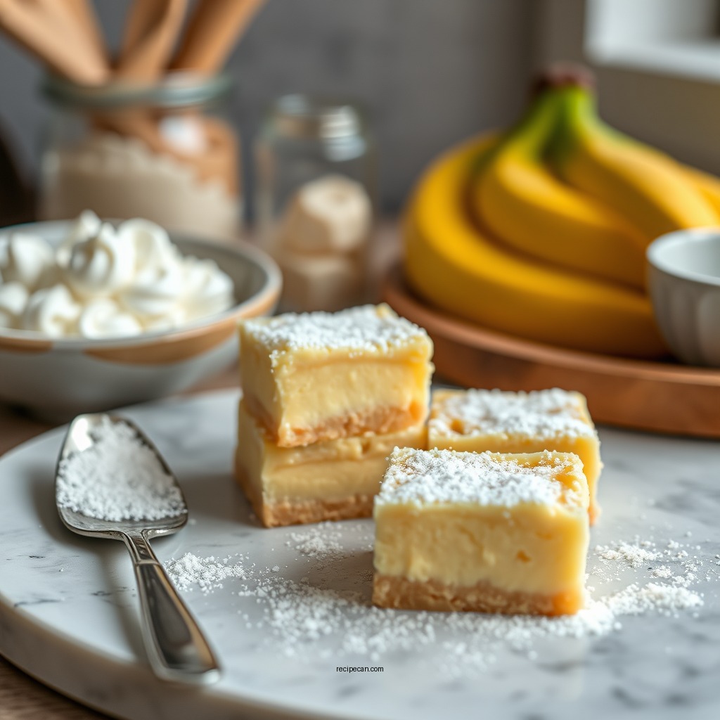 Ingredients You'll Need - vanilla custard cream squares recipe