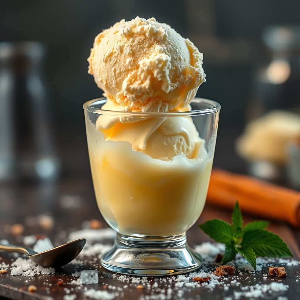 Chilling the Mixture - vanilla custard ice cream recipe