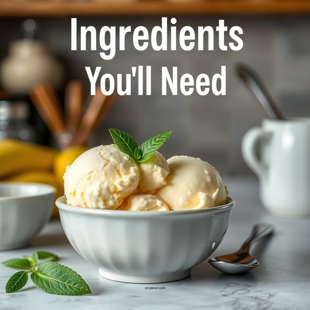 Ingredients You'll Need - vanilla custard ice cream recipe