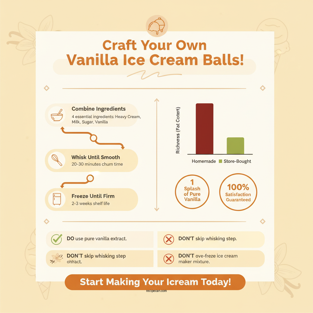 vanilla ice cream ball recipe - Data Infographic and Statistics