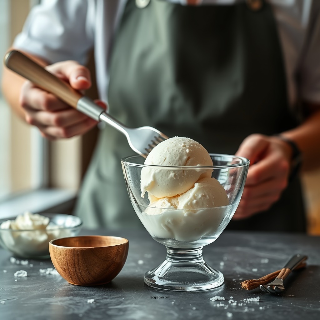 Preparing the Ice Cream Mixture - vanilla ice cream ball recipe
