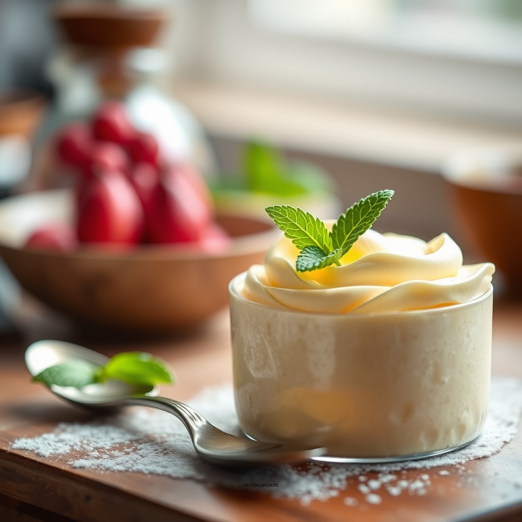 Combining Ingredients - vanilla mousse recipe